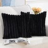 Madizz Set of 2 Faux Fur Plush Decorative Throw Pillow