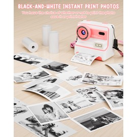 Kids Camera Instant Print for Girls Boys Age 3-12 Kids Toys, 1080P Kids Digital Cameras Christmas Birthday Gifts for 4 5 6 7 8 9 10 Year Old Girls, Toddler Camera Girls Toys with 32GB Card
