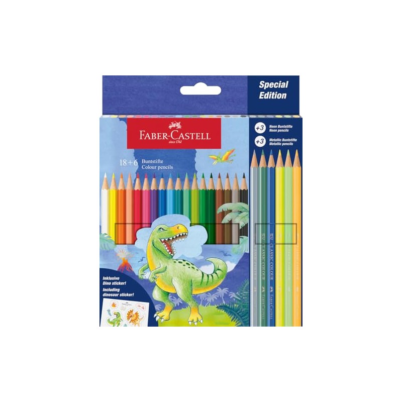 Faber-Castell 111222 - Cardboard Case with 24 Colouring Pencils -
