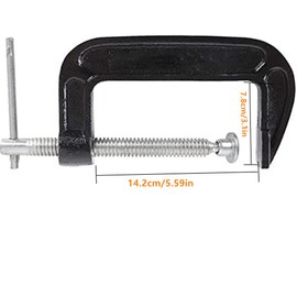 6 Inch C-Clamp Set, 2-5/8 Inch Throat Depth Heavy Duty Steel C Clamp Industrial Strength C Clamps for Woodworking, Welding, and Building(2PCs)