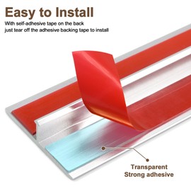 Jiekayi Metal Floor Transition Strip for Doorways, Aluminum Floor Divider, Threshold Strip, T Molding Trim, Edge Trim for Laminate Wood Tile Vinyl, Joining Flooring Gaps (3pcs, 36 x 1.2 in, Silver)