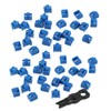 Snblzhef 300Pcs Blue RJ45 Port Ethernet LAN Hub Anti Dust