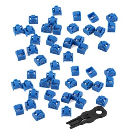 Snblzhef 300Pcs Blue RJ45 Port Ethernet LAN Hub Anti Dust Cover Plug Cap Blockout Protector with Proprietary Lock and Key
