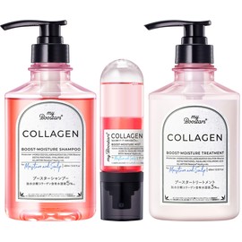 My Boostars myBoostars (マイブースターズ) 【Collagen】 Shampoo & Treatment & Booster Mist 3-Piece Set [Scalp & Moisture]