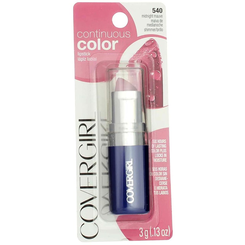 COVERGIRL Continuous Color Lipstick Midnight Mauve 540, .13 oz (packaging