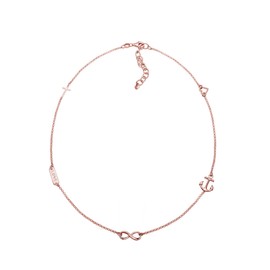 Elli Women's Cross, Heart Infinity, Anchor, Star Symbols in 925 Sterling Silver, Silver, Rose-Gold