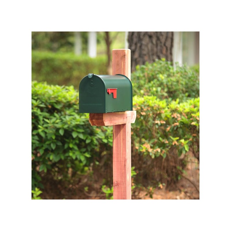 Gibraltar Mailboxes Elite Medium Capacity Galvanized Steel Green, Post-Mount Mailbox,