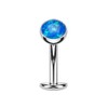 Pierced Owl 14GA F136 Implant Grade Titanium Threadless Convex Base Synthetic Opal Floating Belly Button Ring, Metal, synthetic opal