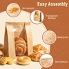 220 Pcs Paper Bread Bags with Tin Tie Tab, Includes