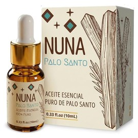 Aceite Esencial de Palo Santo 100% Puro – 10 ml (0.33 fl oz) – Destilado en Perú – Aromaterapia, Difusor y Meditación – NUNA