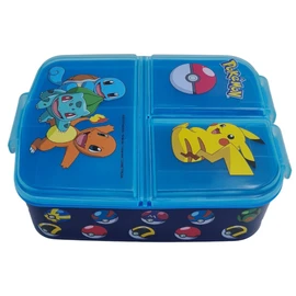 Stor - Pokemon Sandwich Box - Lunch Box for Children Cartoon Pokemon - Lunch and Snack Box for School - 3 Compartments - 6.7 x 16.5 x 19.5 cm - 150 g