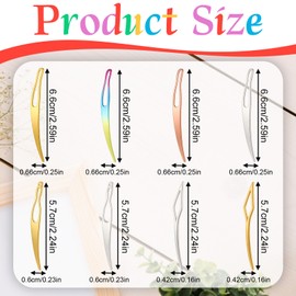 BOHUIZ 8Pcs Interlocking Tool for Locs, Sisterlock Retighten Tool Hair Repair and Tightening Loc Needle for Interlocking Maintaining Dreadlocks Hair Extension Accessories (4 Colors)