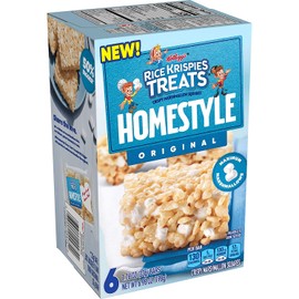Kellogg's Rice Krispies Treats Homestyle, Crispy Marshmallow Squares, Original, Lunch Box Snack, 6.98oz Box (6 Count) ( 6 boxes ) ( 36 total Marshmallow Squares )