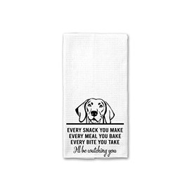 HTDesigns Vizsla Dog, Tea Towel, Every Snack You Make, Every Bite You Take, Kitchen Decor, Dish Towels, Vizsla Dog Mom, Vizsla Gifts, Waffle Weave Kitchen Towel