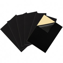 Bernese 6PCS Self Adhesive Felt Sheet, Felt Sheets with Adhesive Backing for Jewelry Box and Drawer Liner, A4 Size (8.3" x 11.8", Black)
