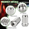 10L0L Golf Cart Wheel Lug Nuts Chrome Standard (16 Pack)