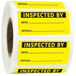 Inspected by Stickers,Quality Control Inventory Labels for Company,2X1 Inch,500 Pcs Per Roll
