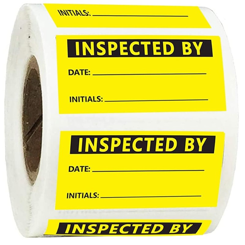 Inspected by Stickers,Quality Control Inventory Labels for Company,2X1 Inch,500 Pcs
