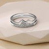 FUNYCHEN 925 Sterling Silver Mountain Ring for Women Hill Faith