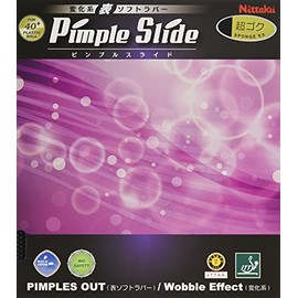 Nittaku NR-8568 Table Tennis Rubber, Pimple Slide, Soft Surface, Variable Type, Black, Ultra Thin