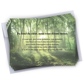 Cadeau Parfait 10 Dankeskarten zum Trauer-Toß + 10 selbstklebende Umschläge • Waldmotiv • Format 10 x 15 cm