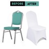 Trimming Shop Spandex White Chair Cover Stretch Fabric Removable Washable