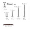 M4.2 Stainless Steel Screws Drill Screws Tapping Screws 16mm/25mm/38mm/50mm 225pcs