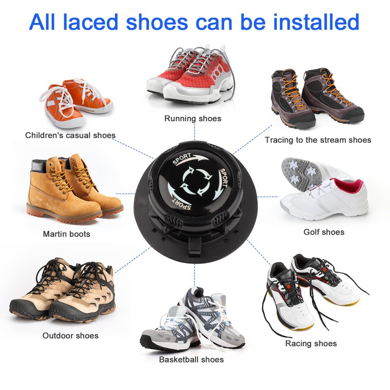 PENCHUAN Automatic Twist Lock Shoelaces. No Installation Required, Universal Rotating