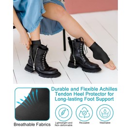 PGRODE - Manga para tendón de Aquiles con almohadilla protectora de talón de silicona, calcetines de compresión de apoyo para tendinitis de Aquiles para mujeres, fascitis plantar, bursitis, alivio del