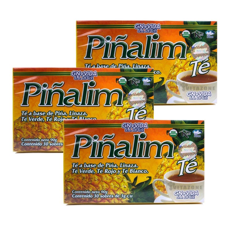 Piñalim Gn+Vida Té 30 Sobres - 3 Cajas De 30