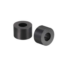sourcing map Nylon Round Spacer Washer 3.2mm ID 7mm OD 4mm Height for M3 Screws Black 100Pcs