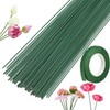 EDu Craft Wire, Artificial Flowers, 50 pieces, Flower Wire, Paper-wrapped