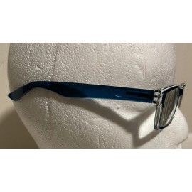 Unbranded Reading Glasses +3.0 Turquoise White Spring Temples Unisex Men+Women 7665R NEW