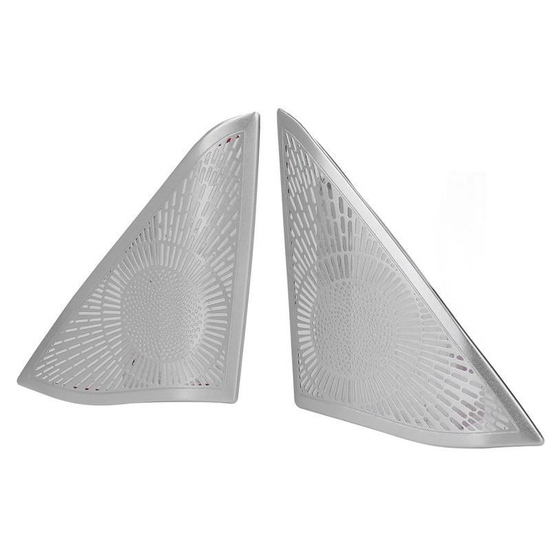 2 Pcs Car Door Speaker Cover Trim Stickers Aluminium Alloy