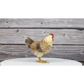 Rustic Western Country Farm Light Brown Chicken Hen Figurine 4.5" Tall