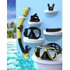 Karvipark Dry Snorkel Set, Anti-Fog Scuba Diving Mask, Panoramic Wide