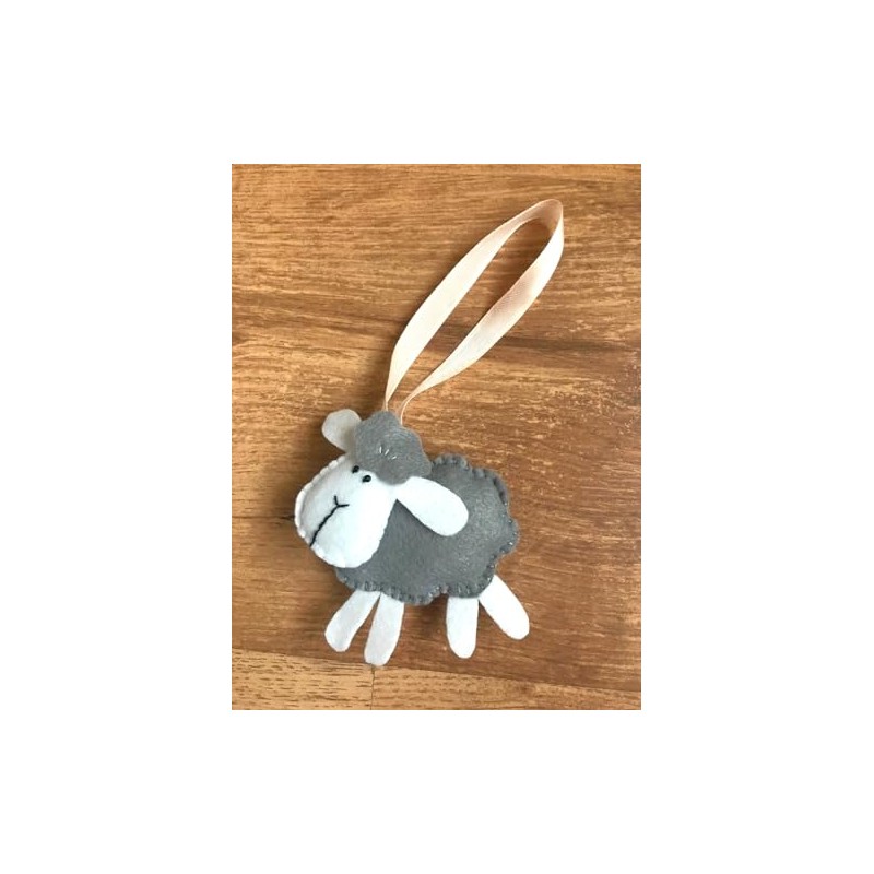 Handmade felt Easter decorations hanging ornaments bunny, chicken, egg (sheep)