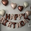 Brown Apricot Heart Balloons, 10Pcs Coffee Cream Beige Foil Heart