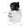 Relaxdays His & Her Money 2 Piggy Bank, Funny Money