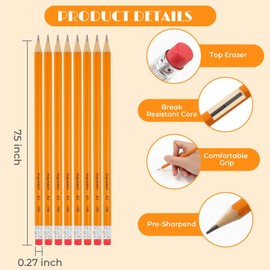 Hapikalor 360-Pack Sharpened #2 Yellow Pencils with Erasers, Bulk Pack Graphite Pencils for School Classroom Teacher Supplies, Writing, Drawing and Sketching, Gifts for Kids Party Favors