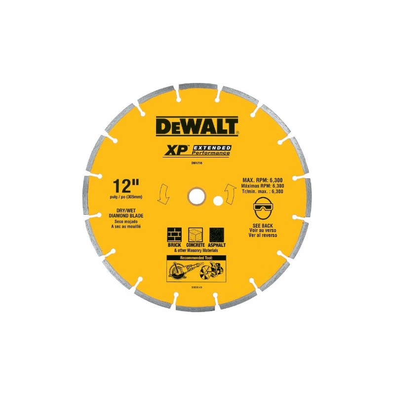 DEWALT DW4716 Industrial 12-Inch Dry Cutting Segmented Diamond Saw Blade