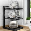 4-Tier Under Sink Storage Rack, Adjustable Pan and Pot Lid