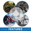 A ABSOPRO Motorcycle Luggage Cargo Net 40x40cm Bungee Cargo Net