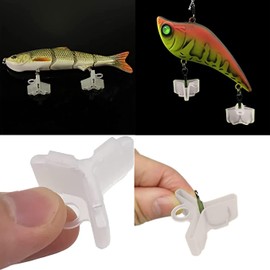 GaiRen 100 PCS Fishing Treble Hook Covers, Protector Bonnets for Fishing Lures 5Sizes 1# 2# 3# 4# 5# (White)