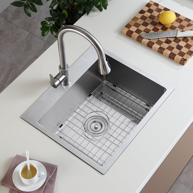 KINKIB Stainless Kitchen Sink Protector - 21" x 16" with