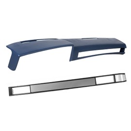 ECOTRIC Light Blue Dashboard Cover & AC Vent Plate Dash Cap Brushed Compatible with 1981-1994 C10 Silverado GMC SUV Blazer Suburban Jimmy Air Conditioning Vent Cover 2 Packages