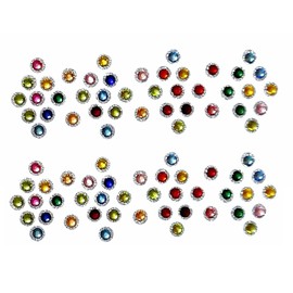 INDIAN C-A-R || Multi | Bindi for Girls Pottu Kumkum Sindoor Bindee Sticker Maroon Stone Bindi for Women | kumkum bindis | Round bindis |