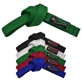 Athletics Gear AG Martial Arts Karate Belt, 100% Cotton with Multiple Stitching Belts for BJJ, Judo, Taekwondo and Karate (Green, 240cm)