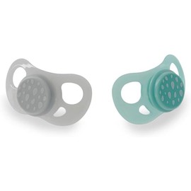 Twistshake 2x BPA-Free BPF BPS 6M+ Turquoise Grey Orthodontic Pacifier
