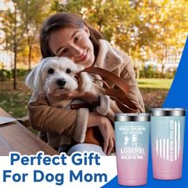 DOEARTE Dog Mom Gifts for Women - Mothers Day Gift for Dog Mom - Great Dogs Moms Gift Idea for Dogs Lover - 20oz Insulated Tumbler